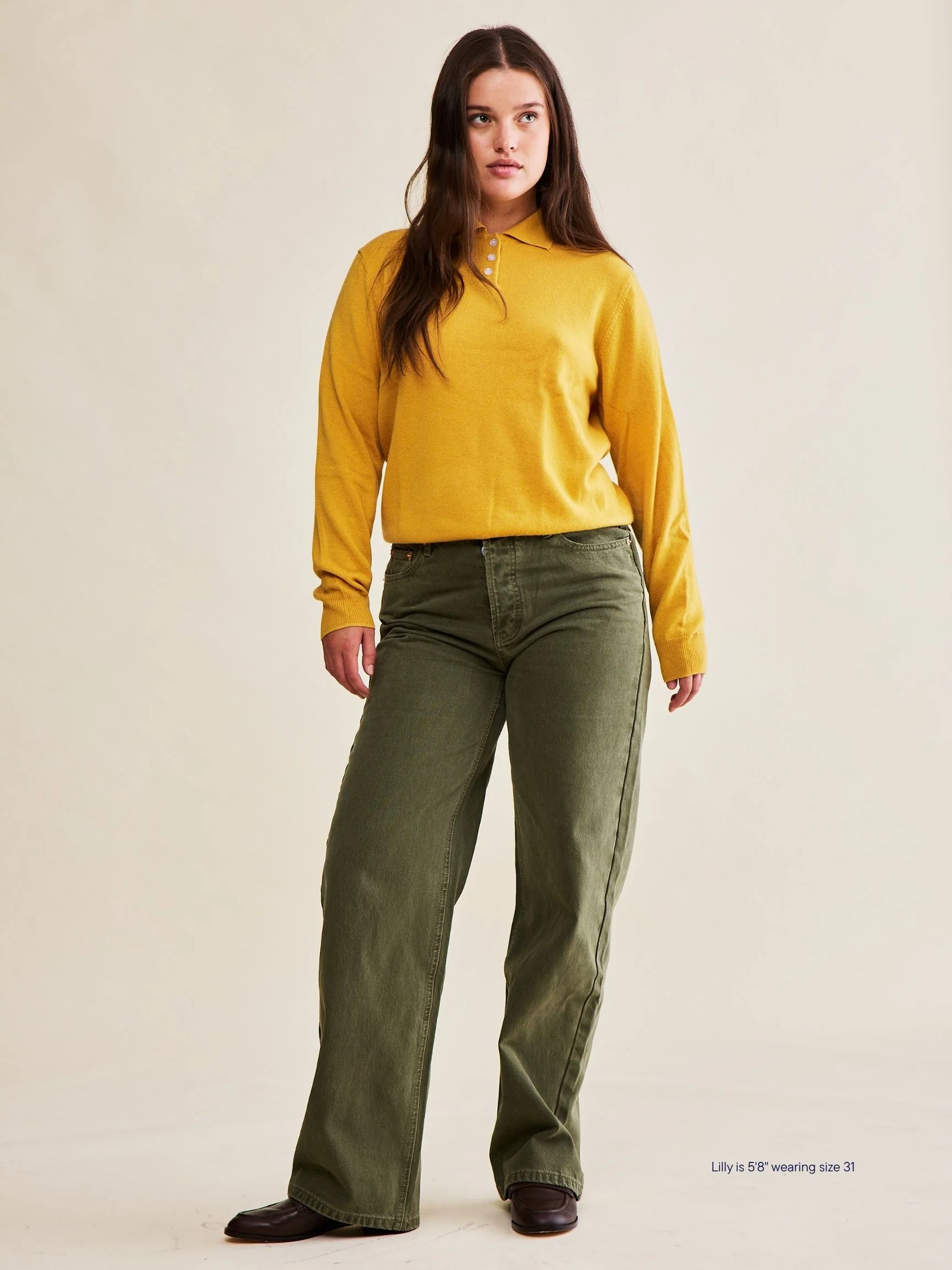 Classic Straight Jeans - Olive - Image 2