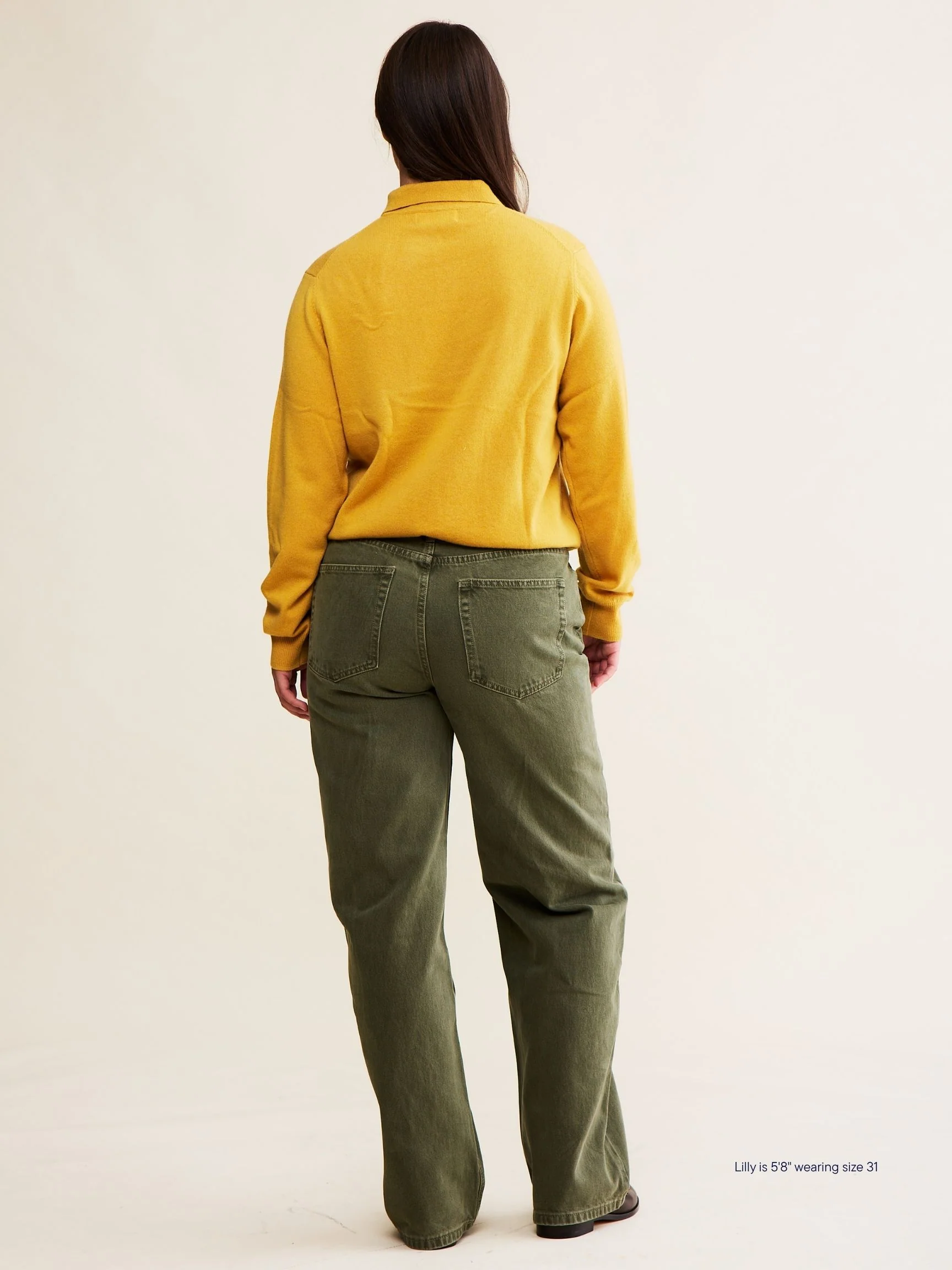 Classic Straight Jeans - Olive - Image 4