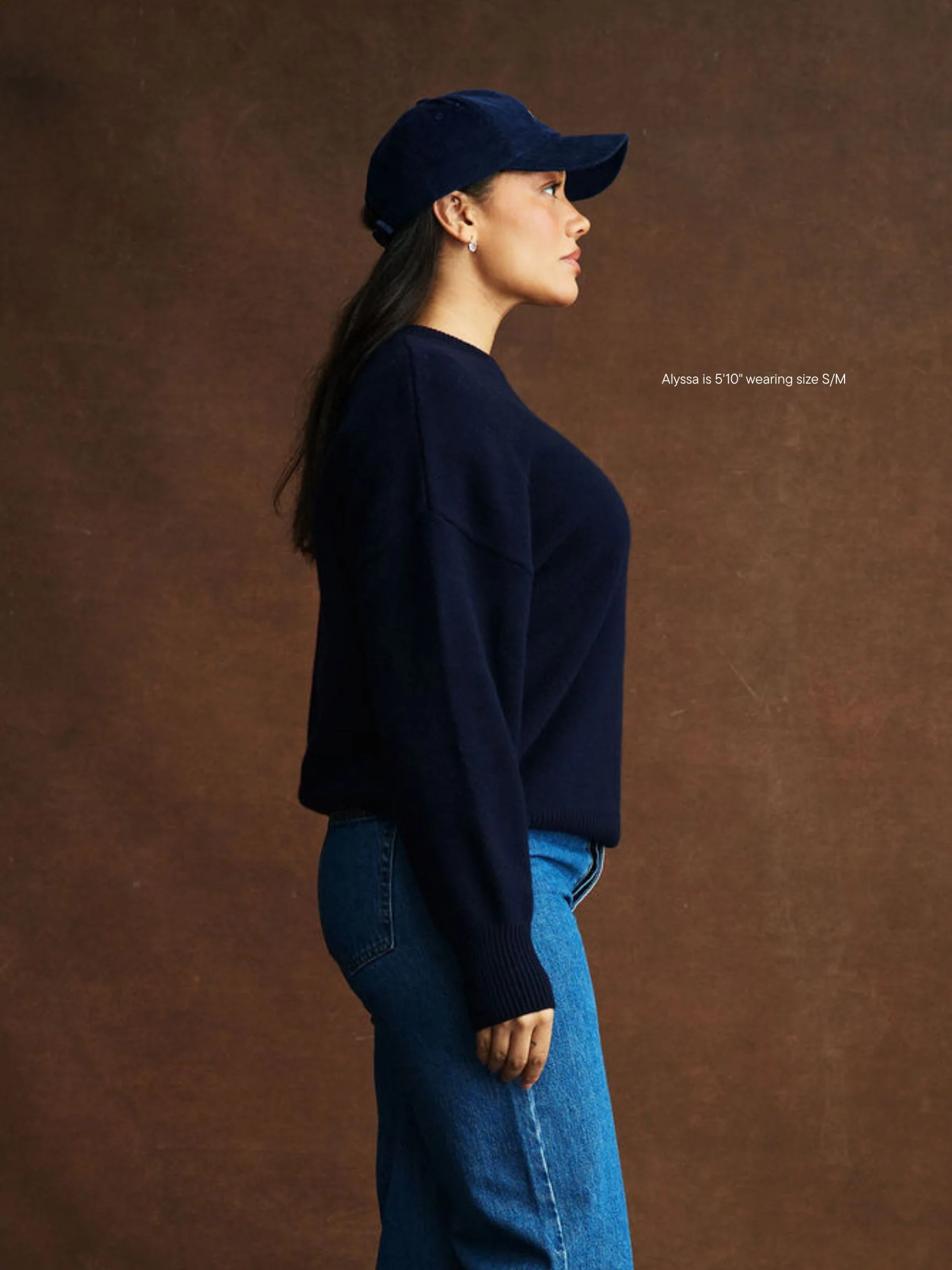 Crewneck Sweater - Navy - Image 3