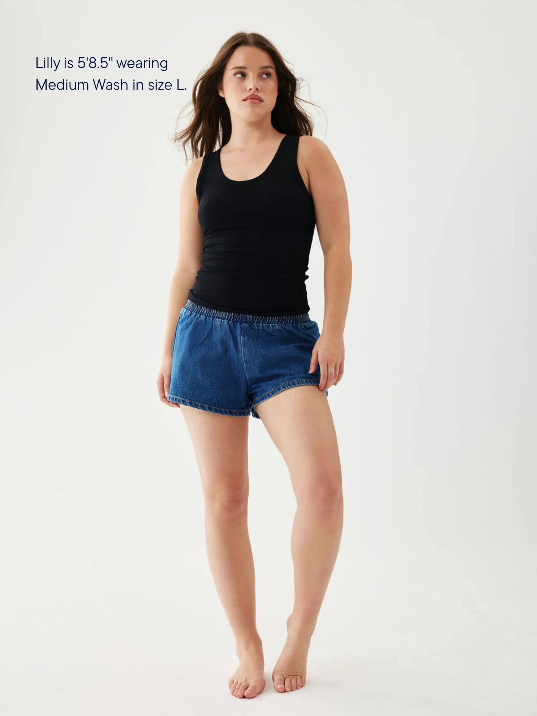 Elastic Denim Short - Image 5