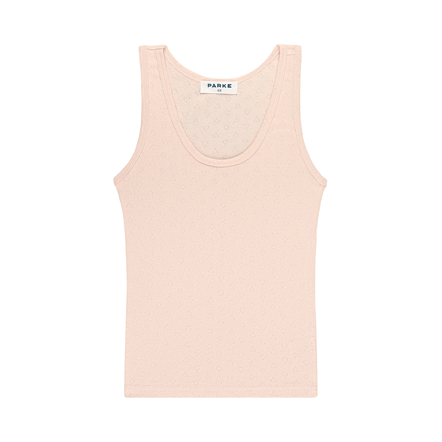 Heart Pointelle Tank - Peony