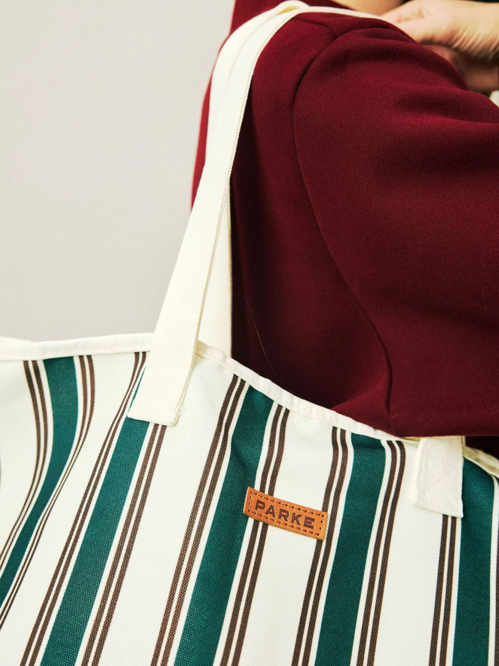 Holiday Striped Oversized Tote - Image 3