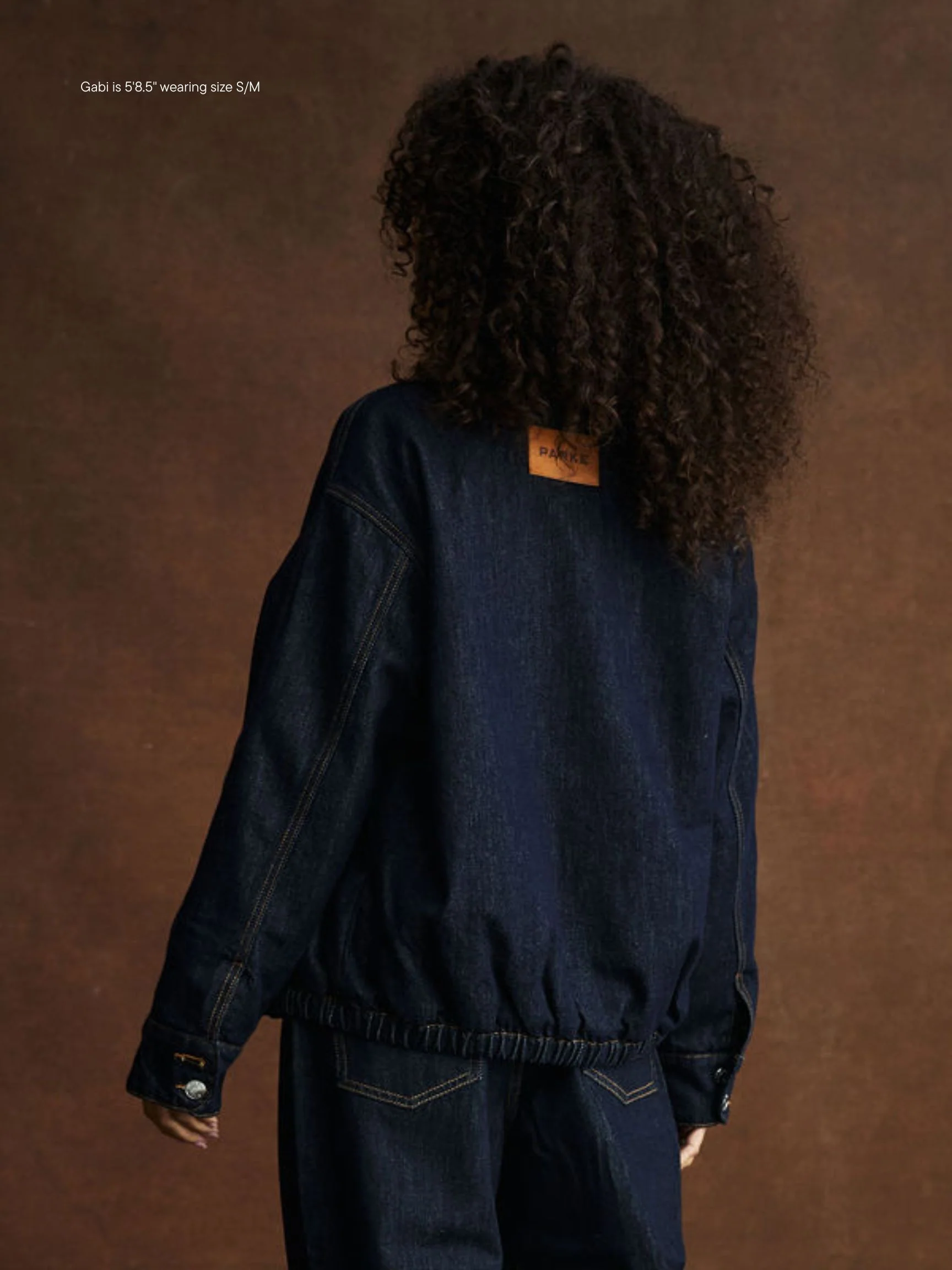 Lined Denim Bomber Jacket - Image 4