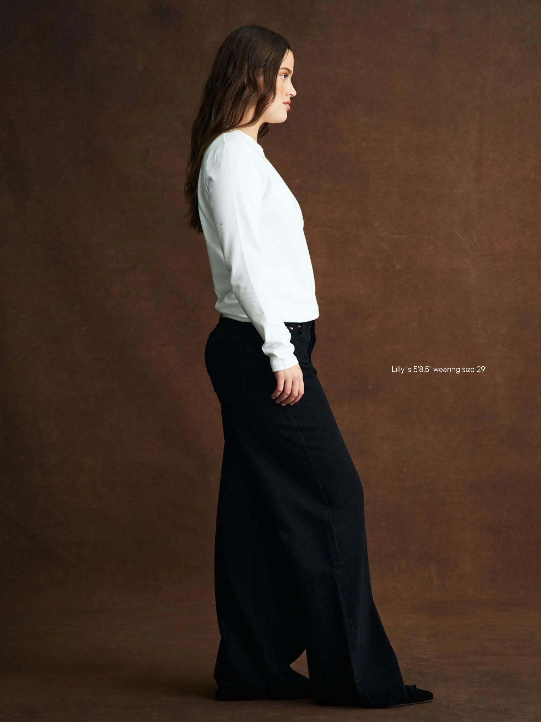 Low Rise Baggy Jeans - Black - Image 3