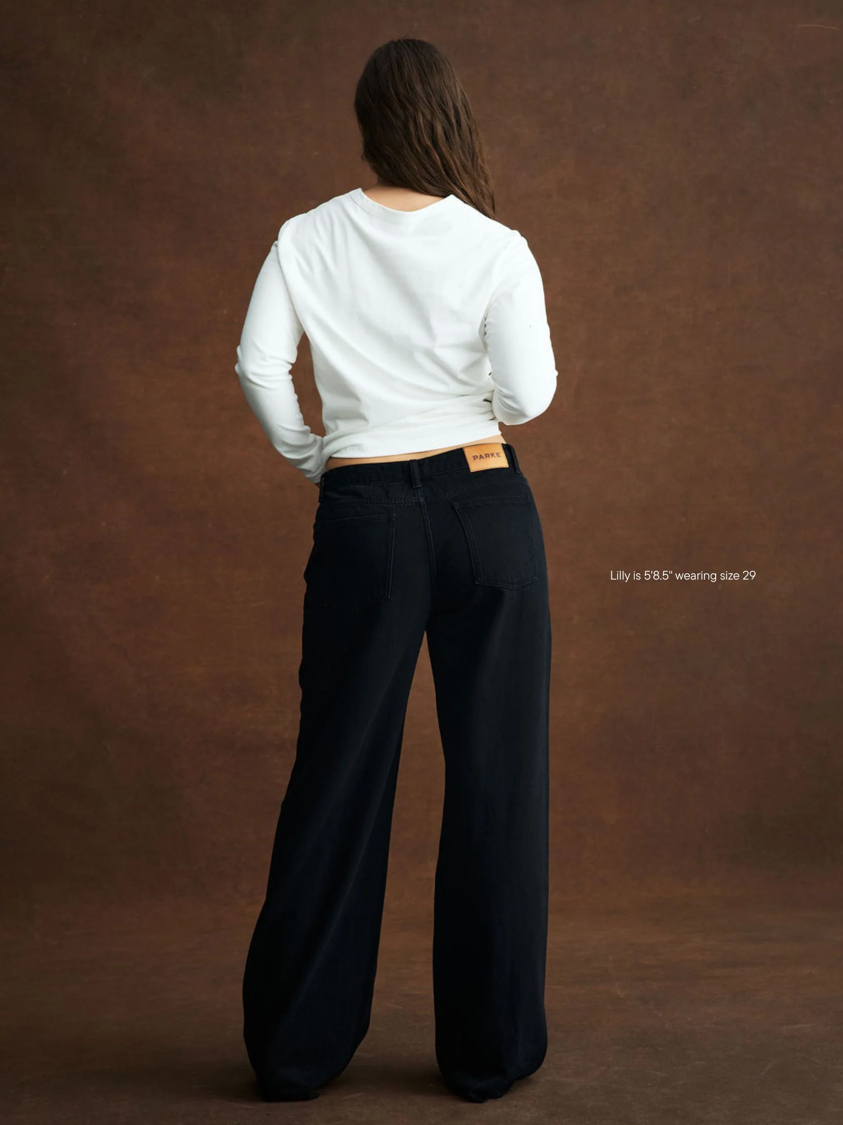 Low Rise Baggy Jeans - Black - Image 4