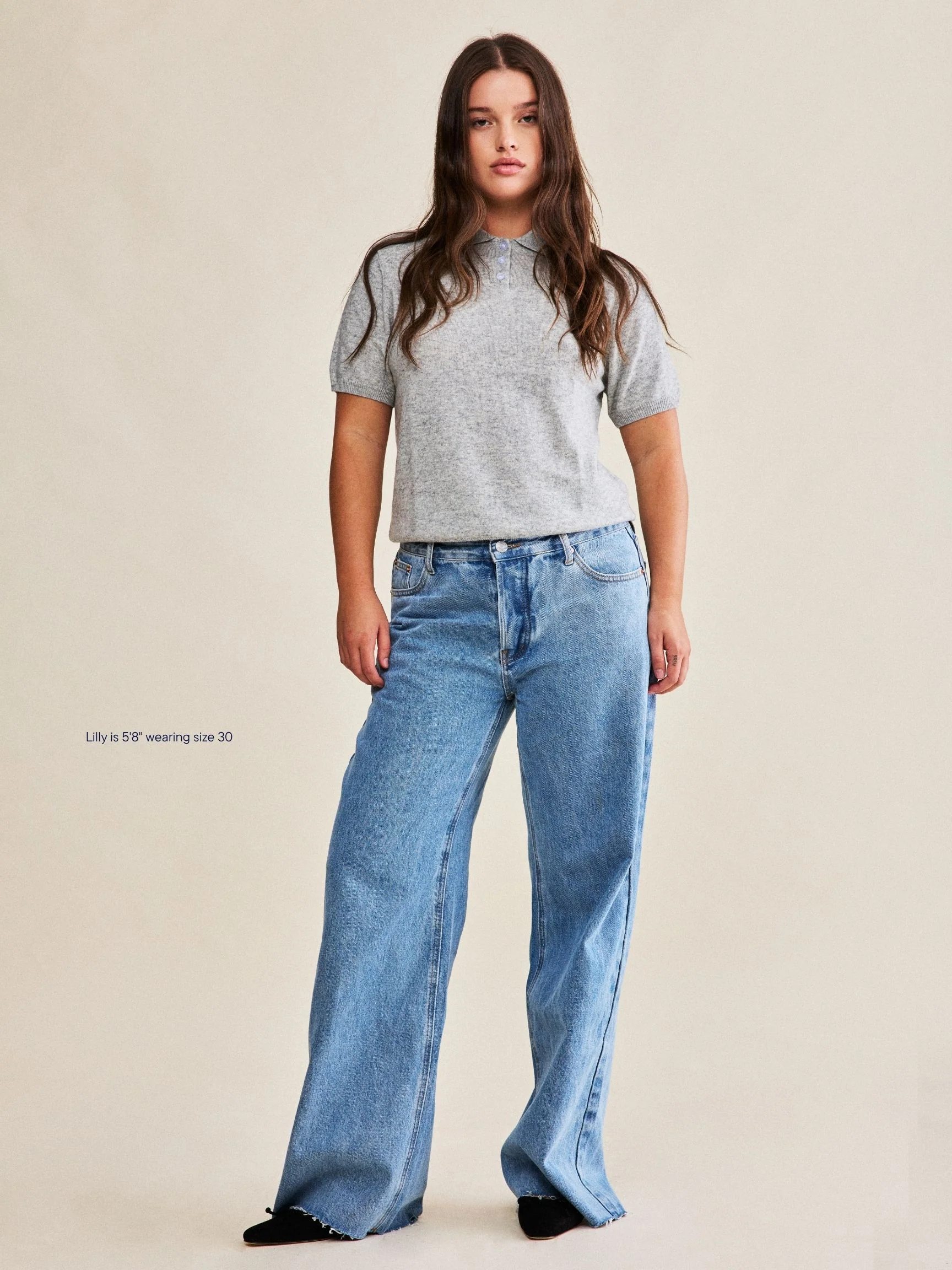 Low Rise Baggy Jeans - Vintage Wash - Image 2