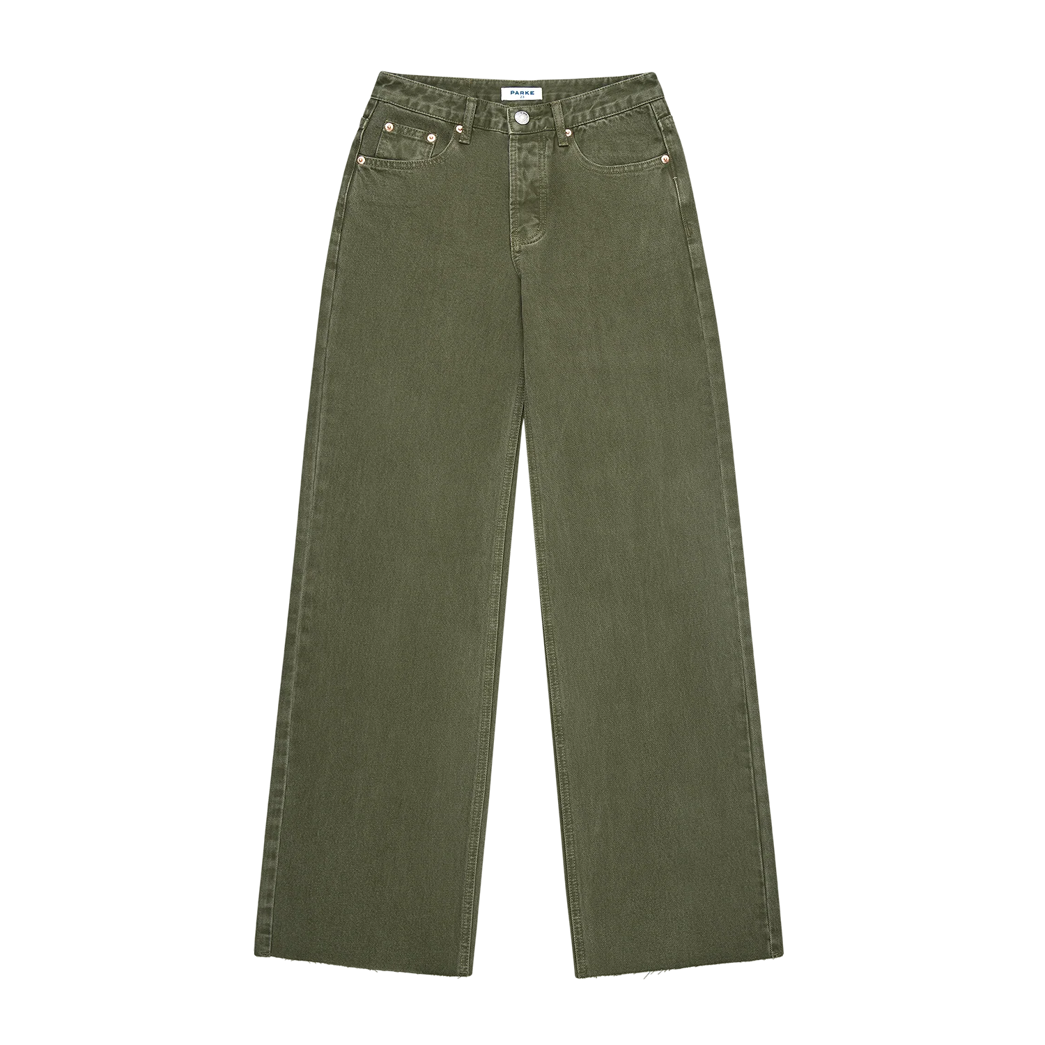 Low Rise Baggy Jeans - Olive