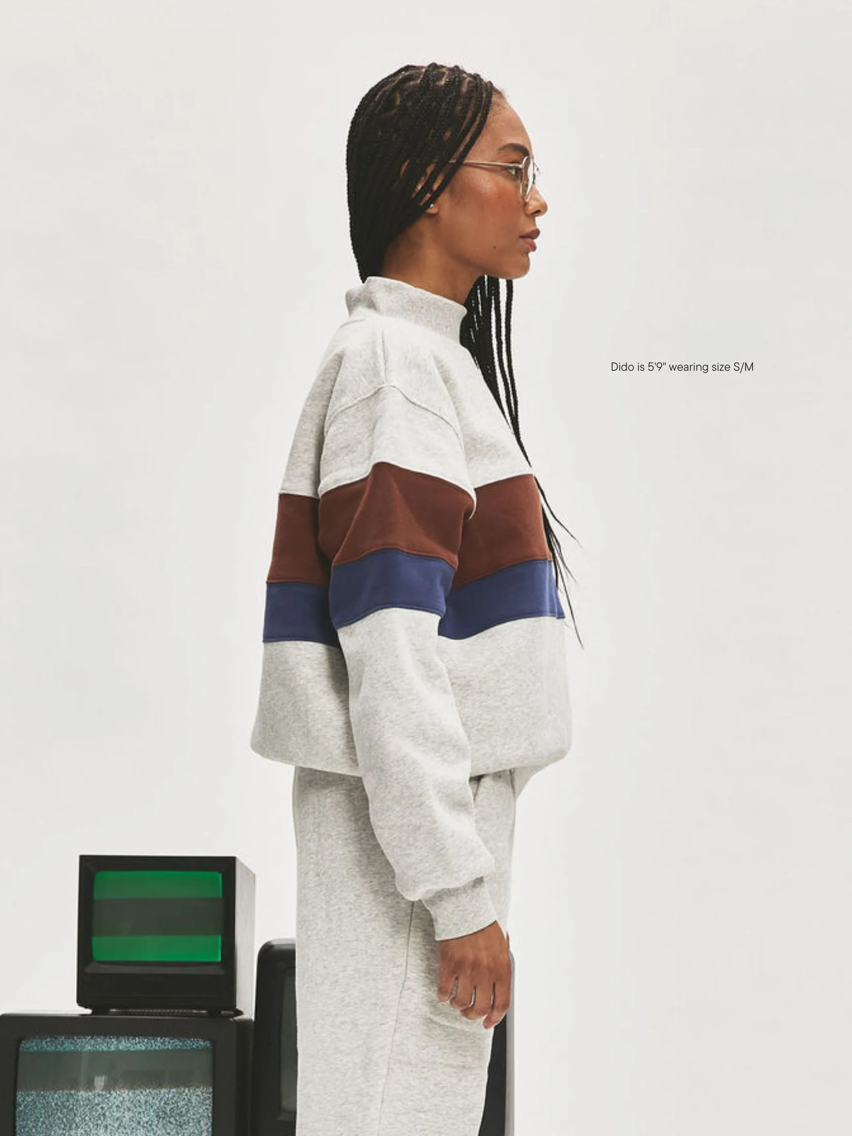 Vintage Striped Mockneck With Nostalgia Patch - Image 3