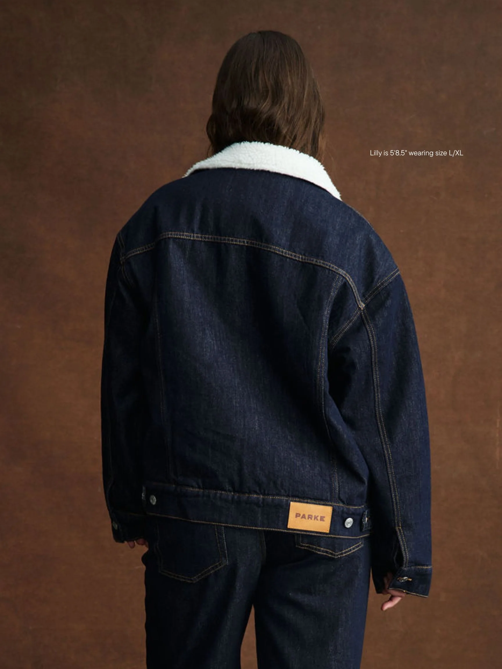 Oversized Sherpa Lined Denim Jacket - Image 14
