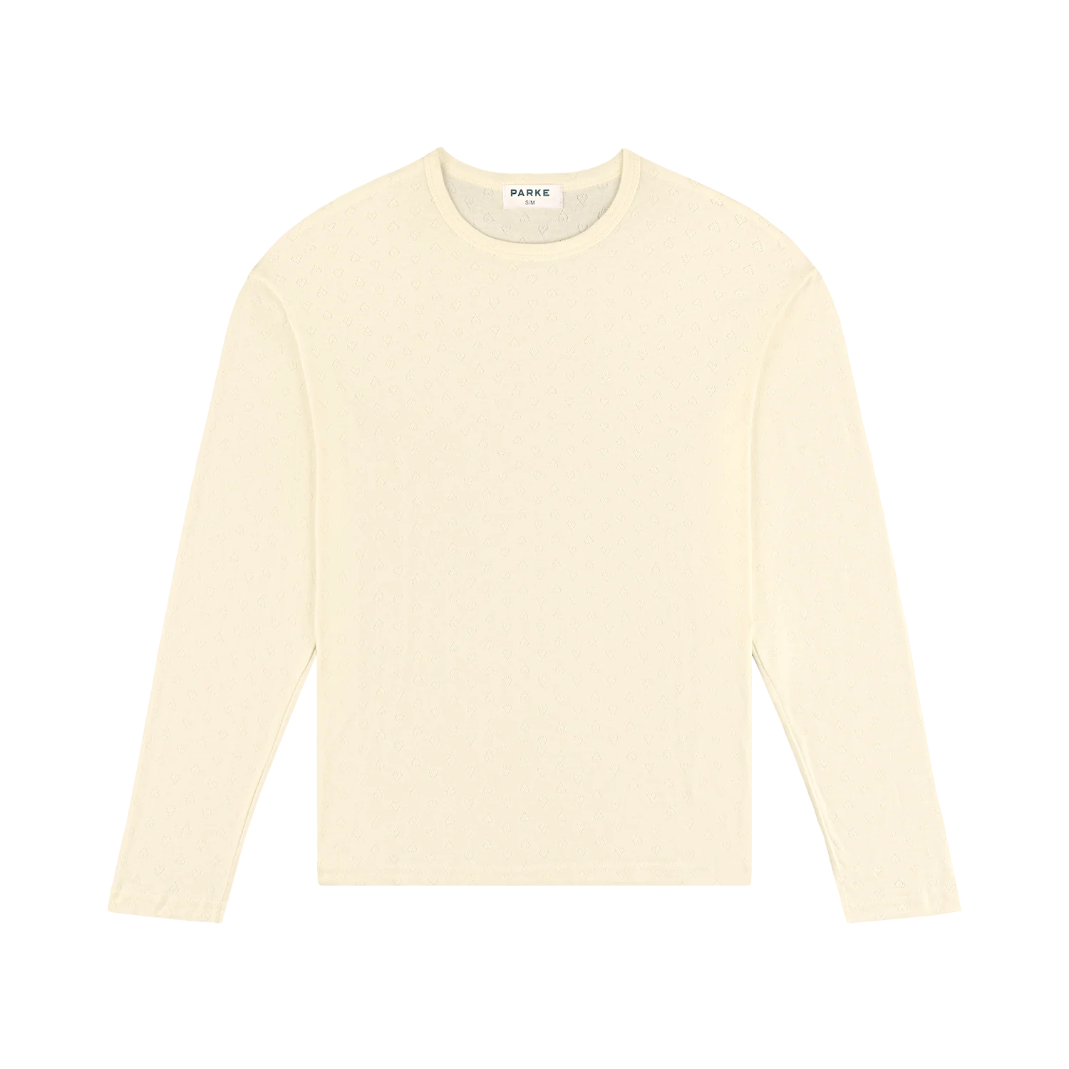 Heart Pointelle Long Sleeve - Cream