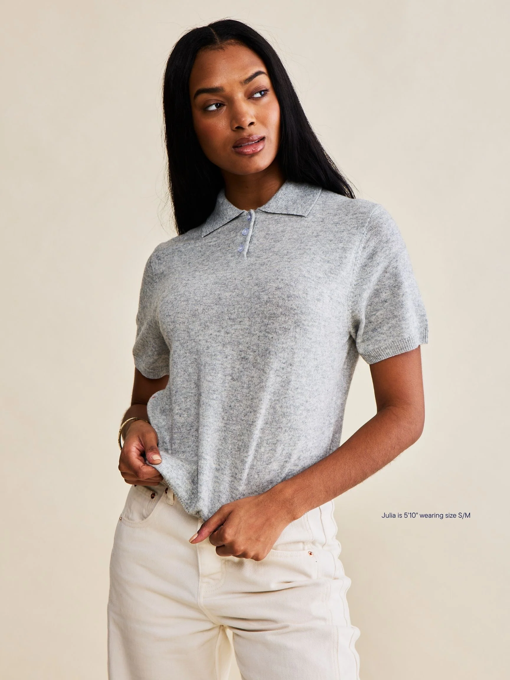 Short Sleeve Classic Polo Sweater - Image 6