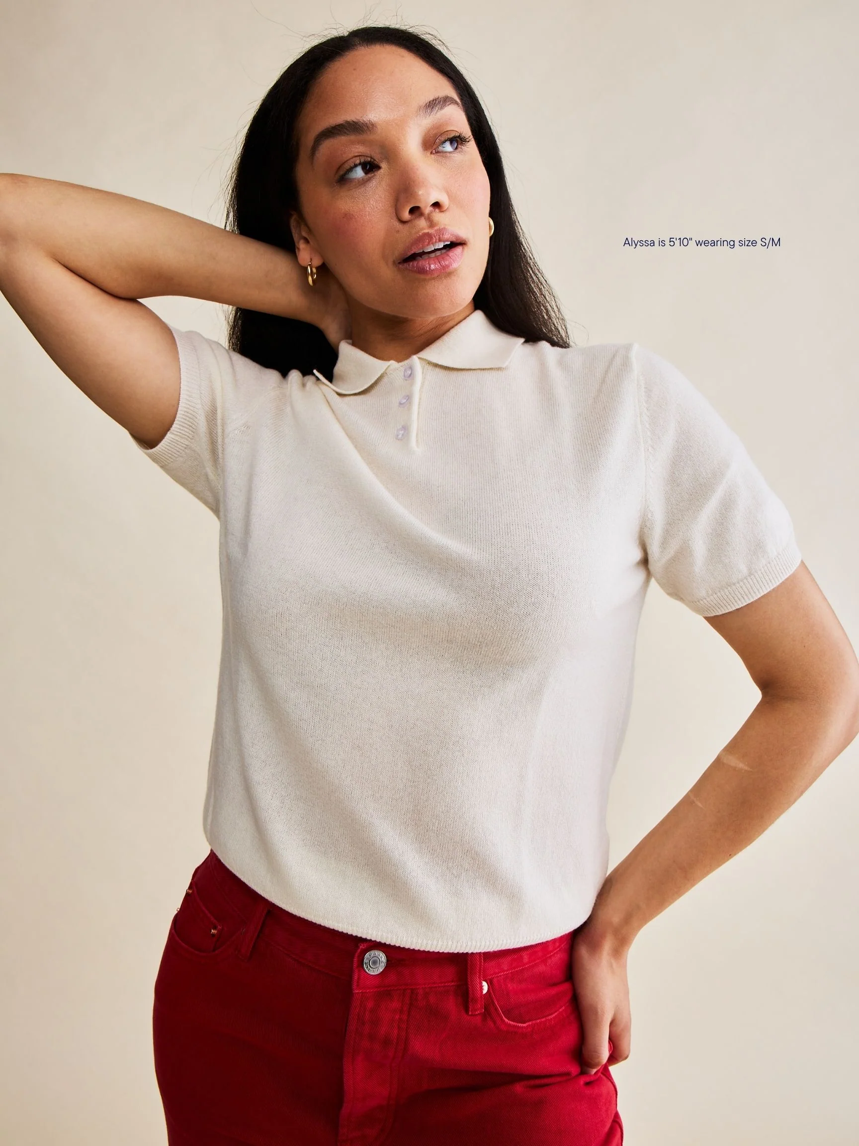 Short Sleeve Classic Polo Sweater - Image 8