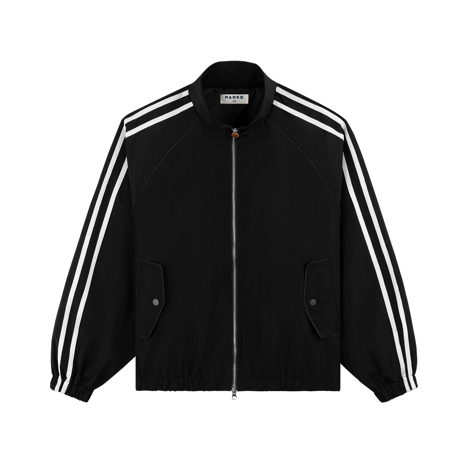 Sport Stripe Nylon Jacket - Black