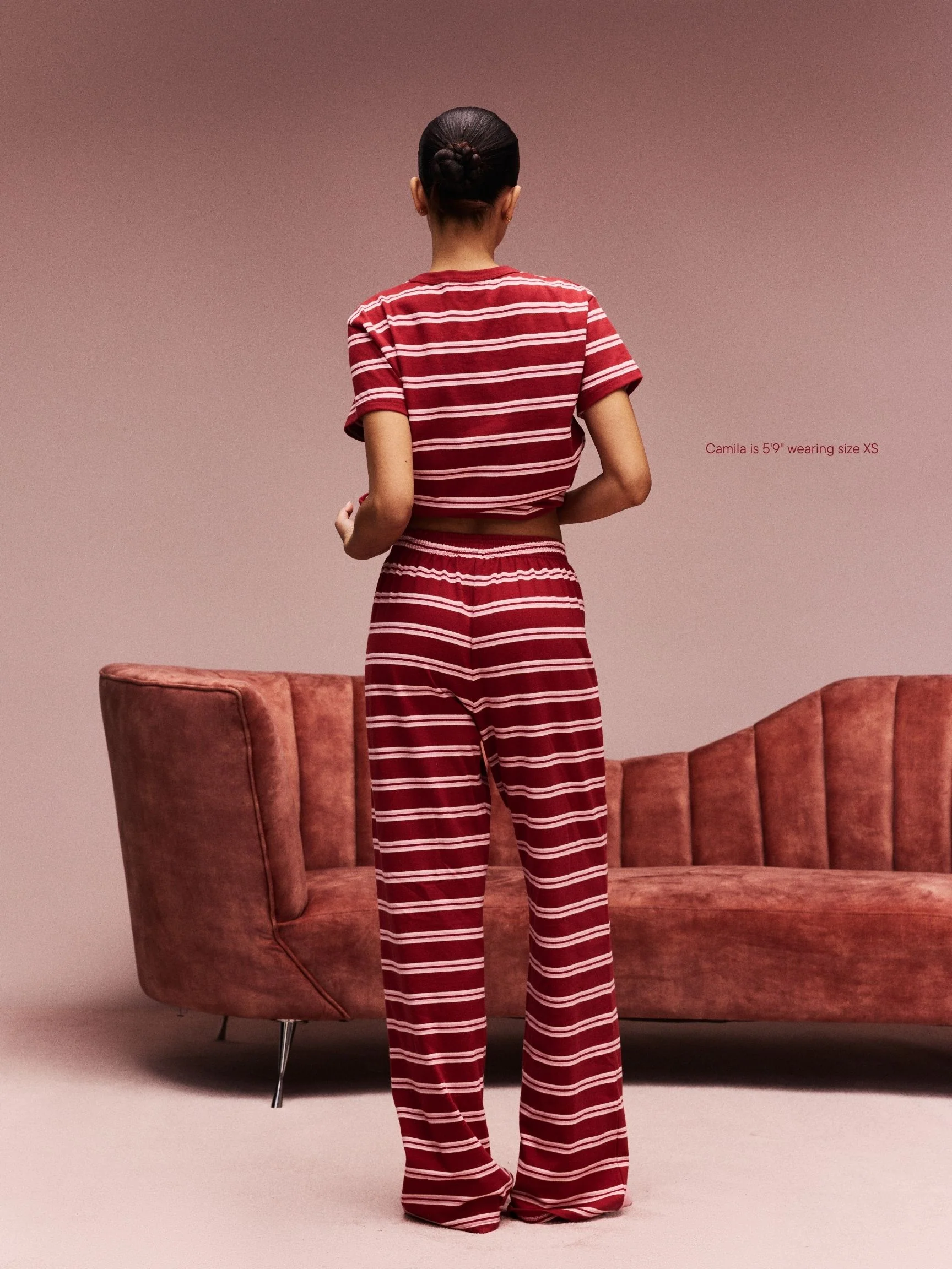 Preorder Striped Cotton Boxer Pants - Amour Stripe - Image 3