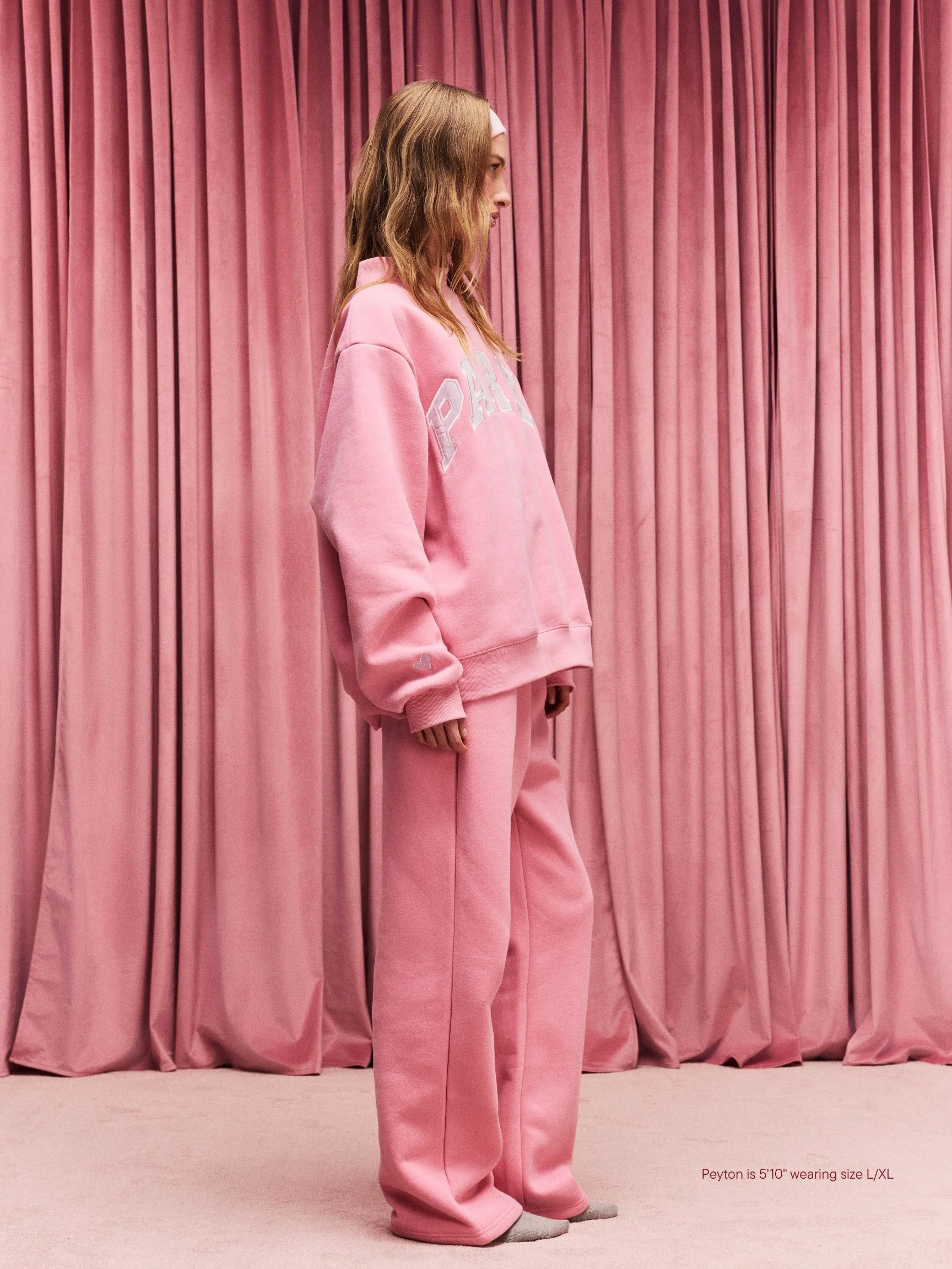 Preorder Valentine's Varsity Mockneck - Blush + Lavender - Image 3