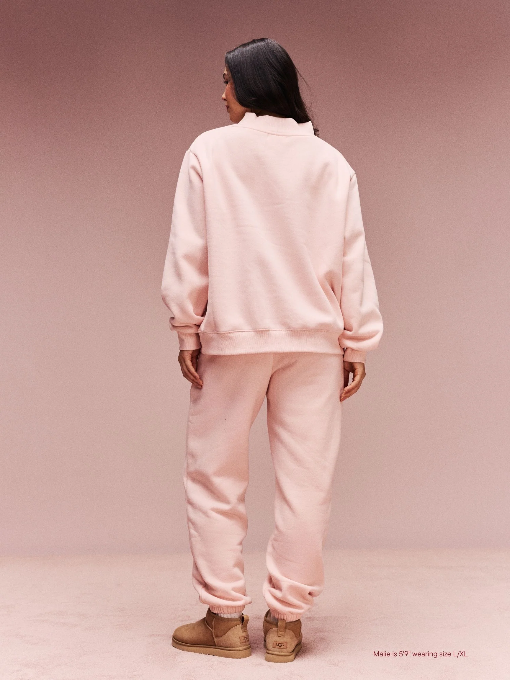 Preorder Valentine's Varsity Mockneck - Peony + Crimson - Image 4