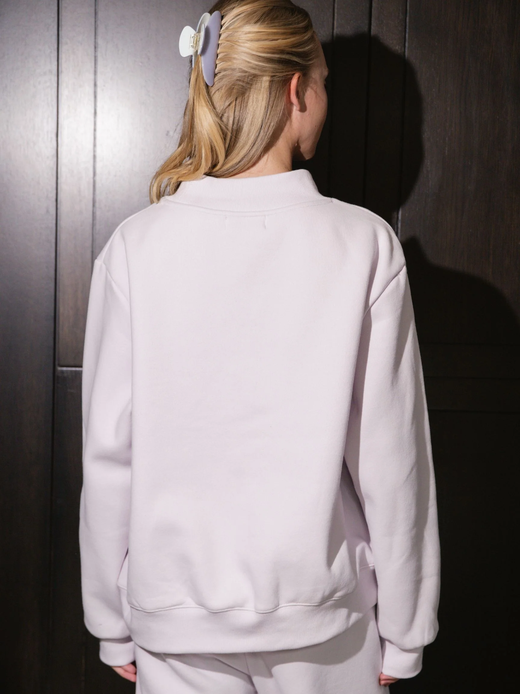 Varsity Mockneck - Lilac + White - Image 4