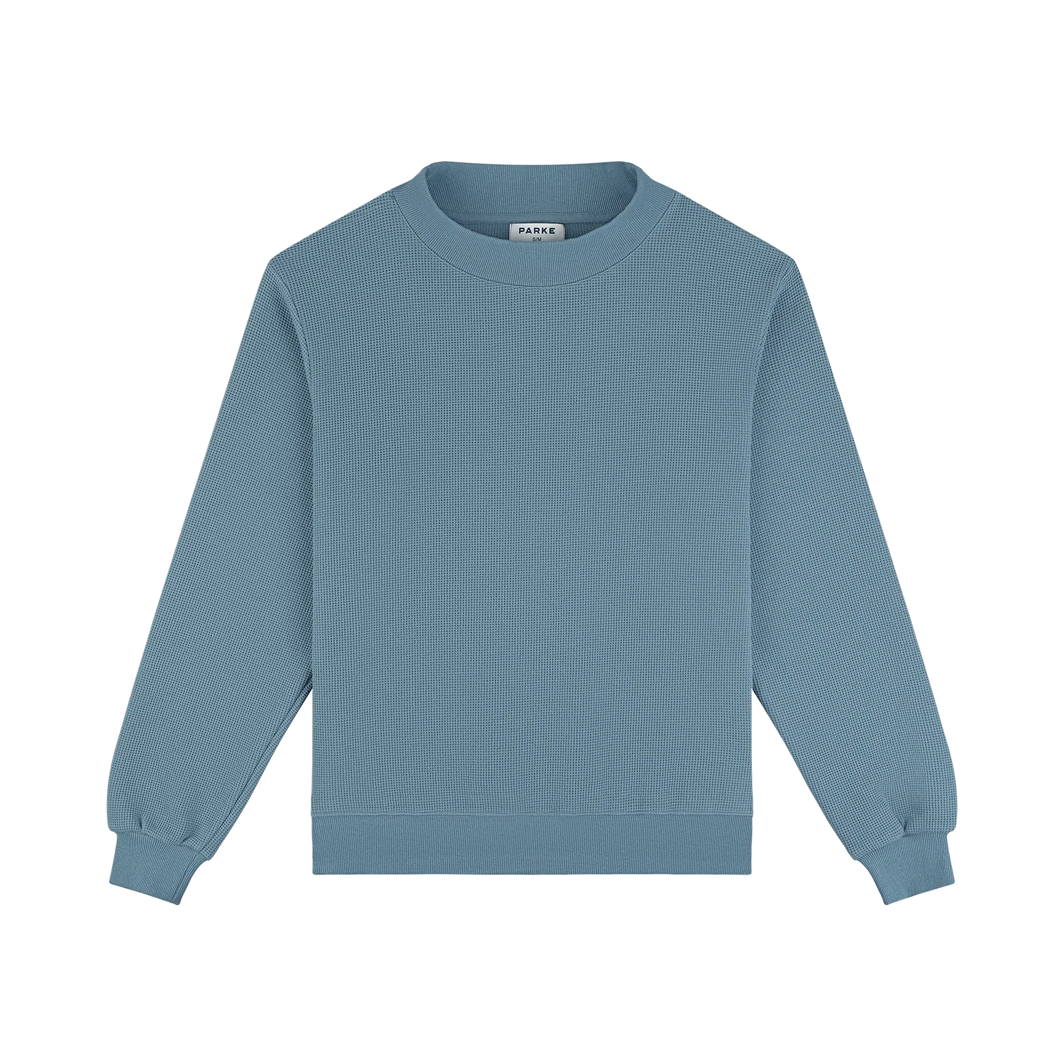 Waffle Mockneck Pullover - Glacier