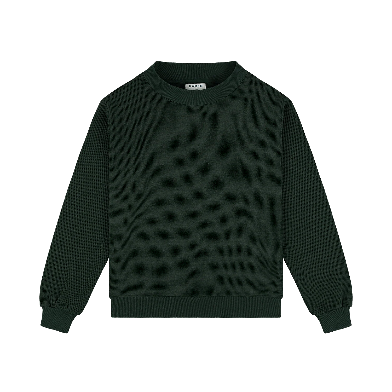 Waffle Mockneck Pullover - Forest