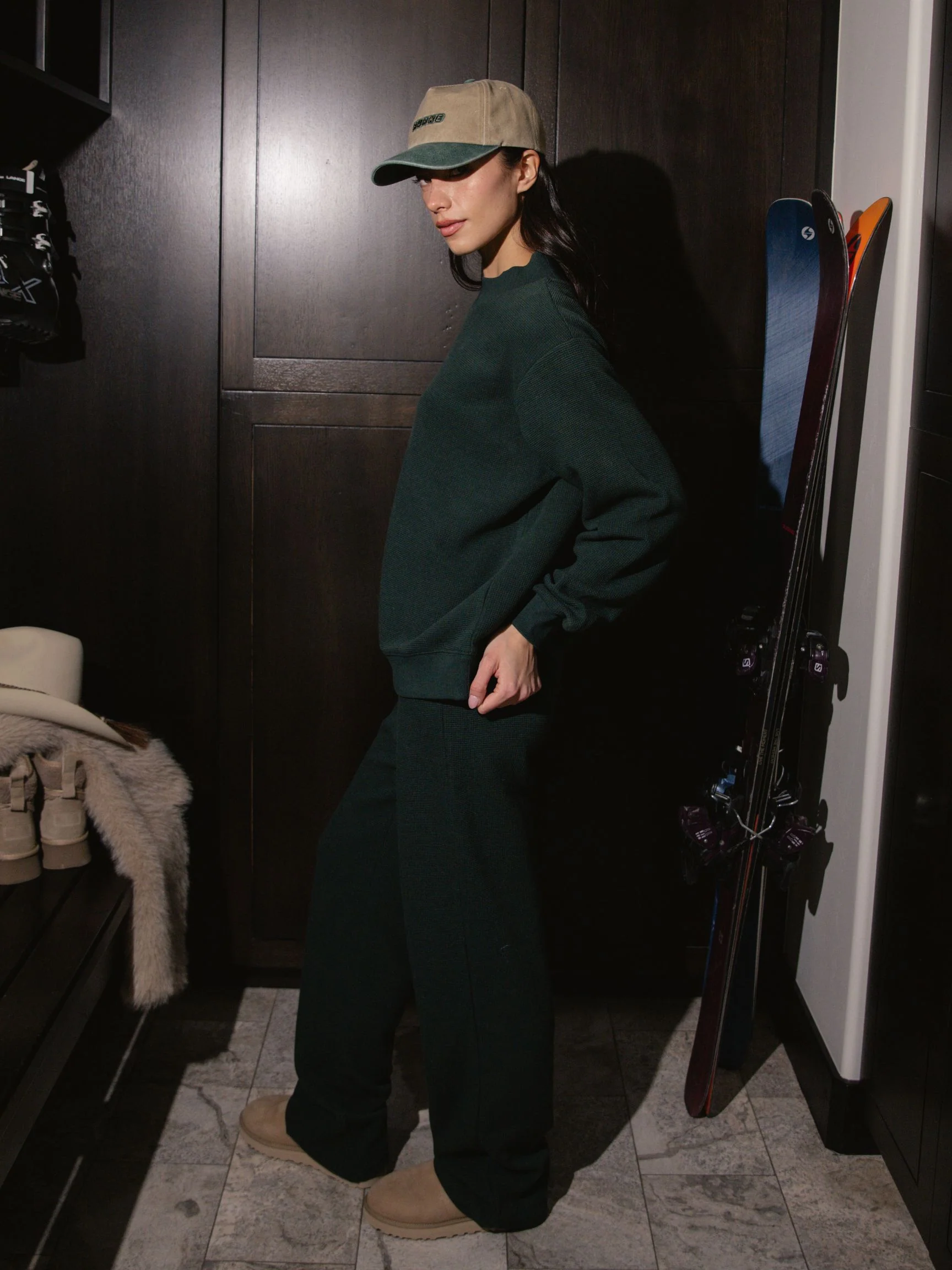 Waffle Boxer Pants - Forest - Image 3